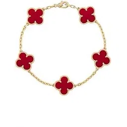 miami bracelet for woman chain Fashion Stylish Clover Bracelet for Women & Girls | Van Cleef | Aesthetic Jewellery | Valentine Gift for Girlfriend & Wife | Adjustable Wrist Band |anti tarnish gold-picture-24