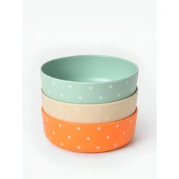 MiArcus Baby 100% Melamine Polka Dot Print Bowl Set, Pack of 3-picture-23