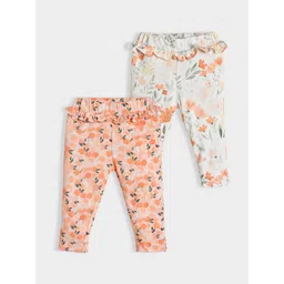 MiArcus Girls Pack Of 2 Printed Cotton Leggings-picture-10