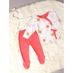 MiArcus Girls Pink & White Floral Print Full Sleeve Bambino Set-picture-47