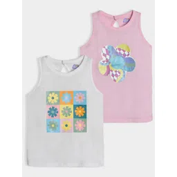 MiArcus Girls Set of 2 Printed Applique Sleeveless T-shirt-picture-26