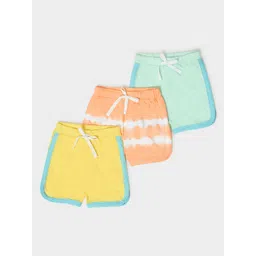 MiArcus Infant Kids Pack Of 3 Tie & Dyed Cotton Shorts-picture-36