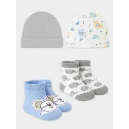 MiArcus Infants Kids Pack Of 2 Printed Beanie Caps-picture-33