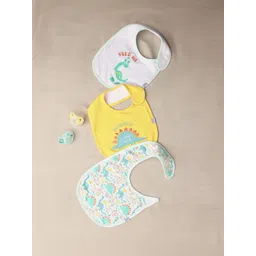 MiArcus Infants Pack Of 3 Printed Cotton Bibs-picture-34
