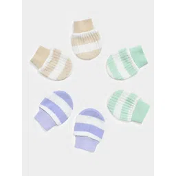 MiArcus Infants Pack Of 3 Striped Mittens-picture-13