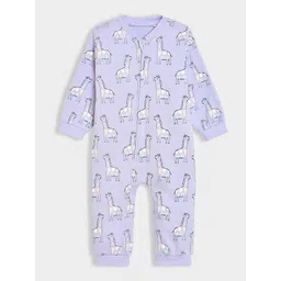 MiArcus Kids Giraffe Printed Cotton Sleepsuit-picture-38
