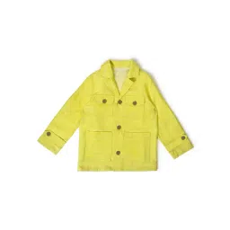 MiArcus Kids Lime Green Textured Full Sleeves Blazer-picture-36