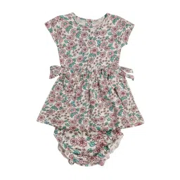 MiArcus Kids Multicolor Cotton Floral Print Dress with Bloomer-picture-20