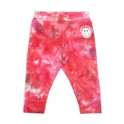 MiArcus Kids Red & White Cotton Over Dyed Leggings-picture-13