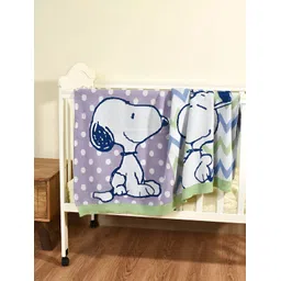 MiArcus Multicoloured Peanuts Snoopy Printed Summer 400 GSM Double Bed Blanket-picture-24