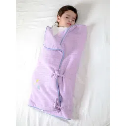 MiArcus Purple Cotton Blend 30 TC Snuggle Wrap Cum Blanket-picture-37
