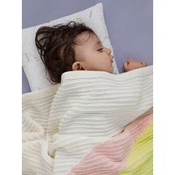 MiArcus  Unisex Kids White & Green Geometric Summer 233 GSM Blanket-picture-35