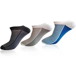 miasa Multicolor Diagonal Stripe Crew Socks, Cotton Athletic Sneaker Socks for Men, Pack of 3-picture-32