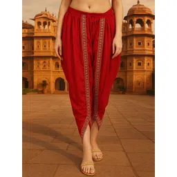 Miaz Lifestyle Women Ethnic Motifs Embroidered Mid Rise Loose Fit Salwar-picture-10