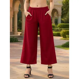 Miaz Lifestyle Women Knitted Palazzos-picture-16