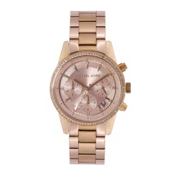 Michael Kors Women Rose Gold-Toned Ritz Chronograph Watch MK6357-picture-29