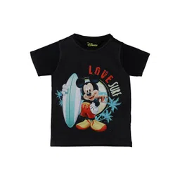 Mickey Mouse Family Boys Black Printed Round Neck T-shirt-picture-42
