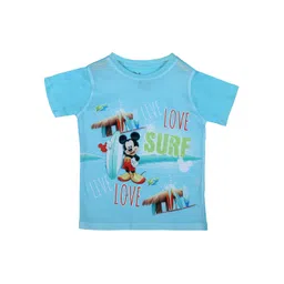 Mickey Mouse Family Boys Blue Mickey & Frnds Printed Round Neck T-shirt-picture-20