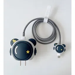 Micvir Charger Cover for iPhone 18W-20W Charger, 3D Cartoon Design Astronaut, Spiral Cable Protector-picture-39