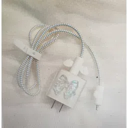 Micvir Charger Cover for iPhone 18W-20W Charger, 3D Cartoon Design Butterfly, Spiral Cable Protector-picture-11