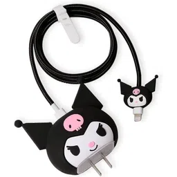 Micvir Charger Cover for iPhone 18W-20W Charger, 3D Cartoon Design Koromi Black, Spiral Cable Protector-picture-37