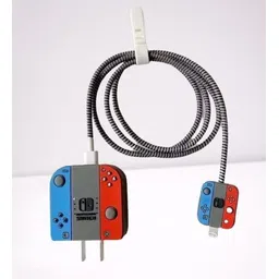 Micvir Charger Cover for iPhone 18W-20W Charger, 3D Cartoon Design Nintendo, Spiral Cable Protector-picture-28