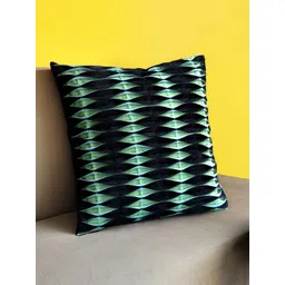 Mid July Home Black & Green Geometric Velvet Square Cushion Covers-picture-15