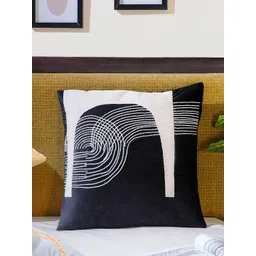 Mid July Home Black & White Geometric Velvet Square Cushion Covers-picture-41