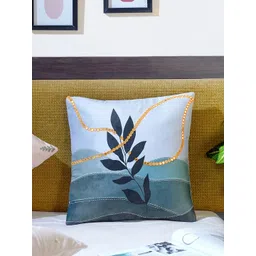 Mid July Home Blue & Orange Floral Velvet Square Cushion Covers-picture-12