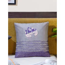 Mid July Home Grey & Purple Velvet Square Cushion Covers-picture-30