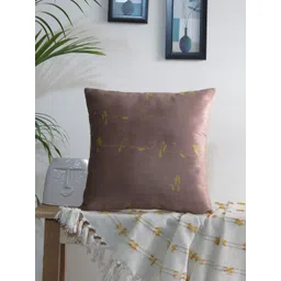 Mid July Home Line Art Bird Mauve & Yellow Abstract Velvet Square Cushion Covers-picture-38