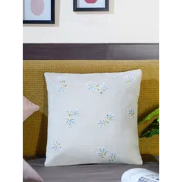 Mid July Home Off White & Blue Floral Velvet Square Cushion Covers-picture-32