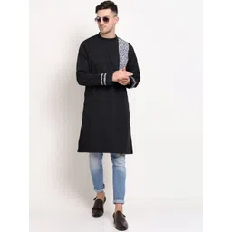 MIDAV Mandarin Collar Long Sleeves Cotton Straight Kurta-picture-33