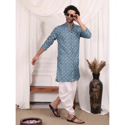 MIDAV Men Floral Printed Festive Straight Kurta-picture-35