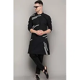 midav MIDAVMen's Cotton Solid Regular Kurta-picture-49