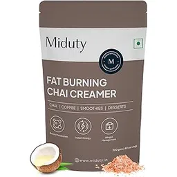 Miduty by Palak Notes Fat Burning Chai Creamer - Fat Burning - Metabolism - Fat loss - Weight management - Diabetes care - Medium Chain Triglyceride MCT Powder 200g-picture-25
