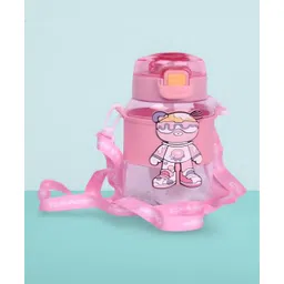 Mihar Essentials Silicone Printed Straw Sipper Pink - 480 ml-image-6