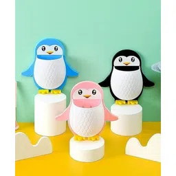 Mihar Essentials Wall Mounted Toothbrush Holder Rack Penguin Shape Toothbrush Organizer Remote Controller Make Up Brush Holder Sundries Box for Home Bathroom- Colour May Vary-image-4