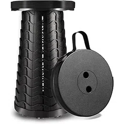 Miiuewuo Portable Telescoping Stool, 2nd Gen Upgraded Collapsible Stool with Max Load Capacity 400lbs, Adjustable Lightweight Stools for Camping/Garden/Fishing/Hiking/Travel/BBQ (Black)-image-22