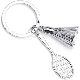 MIK Badminton Stainless Steel Keychain Metal For Gifting With Key Ring Anti-Rust (Pack Of 1)-picture-39