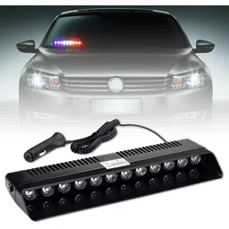 mikanix 12 LED Police PCR Strobe Emergency Warning Lamp Light With 11 Mode of Flashing Interior Light Car, Van LED (12 V, 12 W)-picture-17