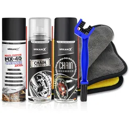 mikanix Bike Chain Care Combo / Chain Lubricant, Chain Cleaner, MX40 Rust Remover, Chain Cleaning Brush & Microfibre Cloth | Complete Maintenance Kit Chain Oil-picture-45