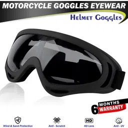 mikanix Black Anti-UV Eyewear Helmet Goggles for ATV/Dirt Bike | Unisex Outdoor Riding & Power Tool Safety Goggle | Dustproof, Windproof | Pack of 1 Laboratory Safety Goggle-picture-15