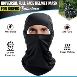 mikanix Black Bike Face Mask for Men & Women-picture-32