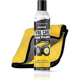 MIKANIX Car & Bike Rim | Tyre Foam Cleaner Spray with Microfiber Cloth to Cleans dirt, Restores shine and Prevents Fading and Cracks (500 ml)-picture-37