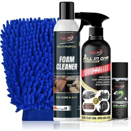 mikanix Combo of Chenille Microfiber Dual-Sided Car Duster Glove + Helmet Foam + Car & Bike Polish + Foam Cleaner Spray To Clean Car & Bike, Helmet Interior Vehicle Chain Oil-picture-26