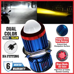 mikanix Super Bright H4 Fitting CYT Led Headlight Bulb | Dual Color | High and Low Beam Headlight Motorbike LED (12 V, 12 W)-picture-46