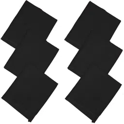 MIKONIKO 6PCS Handkerchiefs for men 100% Soft Cotton Black Hankie handkerchief ["Black"] Handkerchief-picture-16