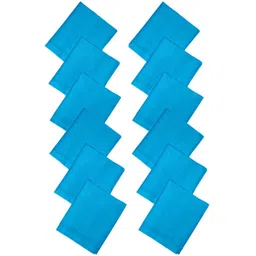 MIKONIKO Cotton Handkerchiefs for men Cotton Hankie Hankerchieves 12 Pack Sky Blue ["Sky Blue"] Handkerchief-picture-15