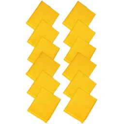 MIKONIKO Cotton Handkerchiefs for men Cotton Hankie Hankerchieves 12 Pack Yellow ["Yellow"] Handkerchief-picture-14